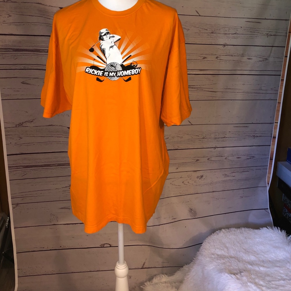 Orange puma golf shirt